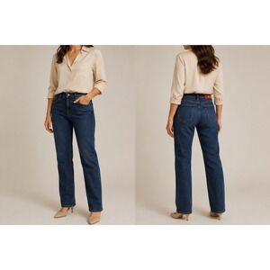 X2 Women's Size 10L Dark Wash Bootcut Stretch Jeans Mid Rise Denim
